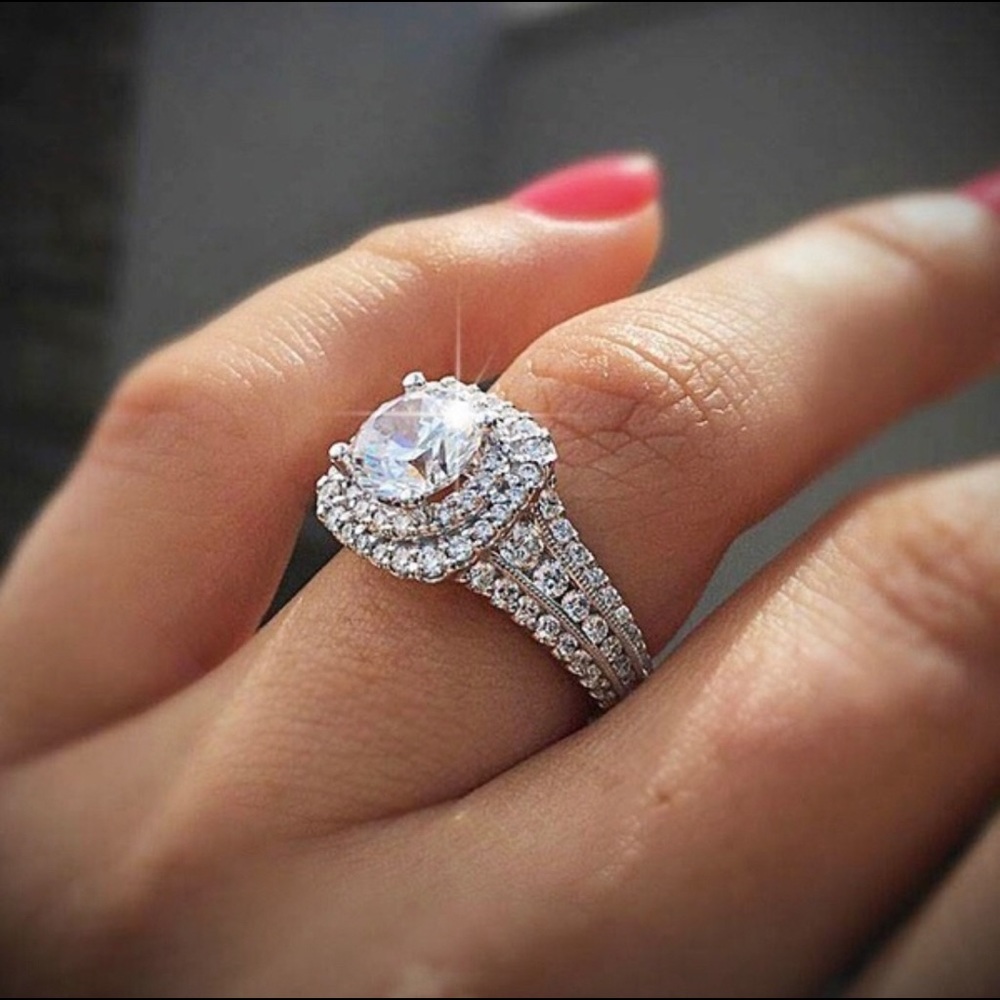 3.5ct Double Halo Ring